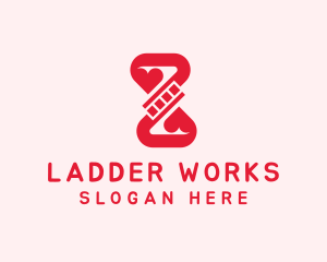 Ladder - Red Romantic Filmstrip logo design