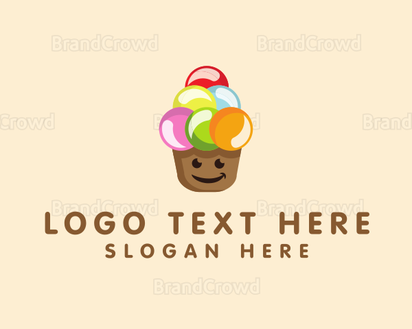 Happy Ice Cream Logo