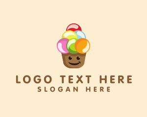 Cupcake Shop - Happy Ice Cream logo design