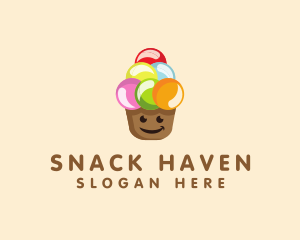 Happy Ice Cream  logo design