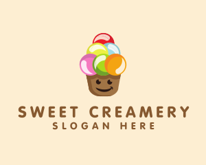 Happy Ice Cream  logo design