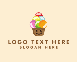 Scoop - Happy Ice Cream logo design