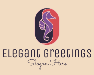 Elegant Seahorse Resort logo design