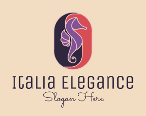 Elegant Seahorse Resort logo design