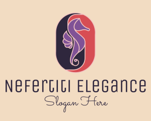 Elegant Seahorse Resort logo design