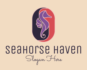 Elegant Seahorse Resort logo design