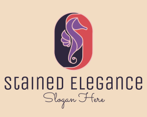 Elegant Seahorse Resort logo design