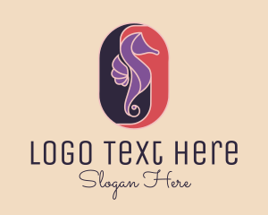 Sea Creature - Elegant Seahorse Resort logo design
