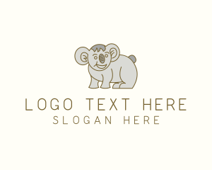 Baby Bear - Koala Wildlife Animal logo design