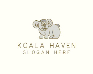 Koala Wildlife Animal logo design