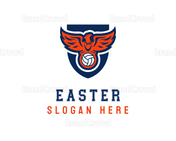 Volleyball Eagle Bird Logo