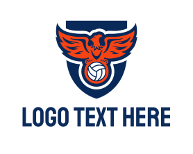 Eagle - Volleyball Eagle Shield logo design