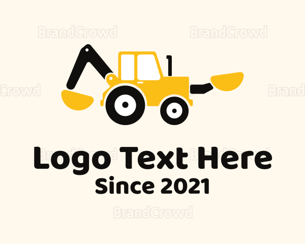 Backhoe Loader Equipment Logo