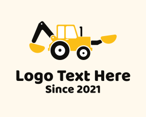 Tractor - Backhoe Loader Equipment logo design