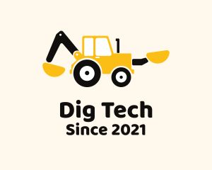 Dig - Backhoe Loader Equipment logo design
