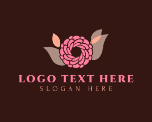 Leaf - Beauty Rose Flower logo design