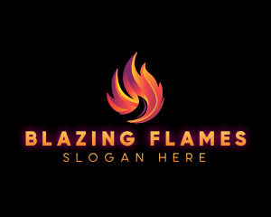 Blaze Fire Flame logo design