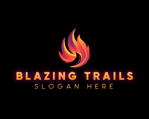 Blaze Fire Flame logo design