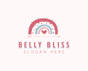 Prenatal - Bohemian Rainbow Heart logo design