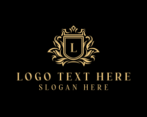 High End - Crown Royalty Shield logo design