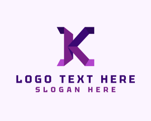 Digital - Digital Tech Letter K logo design