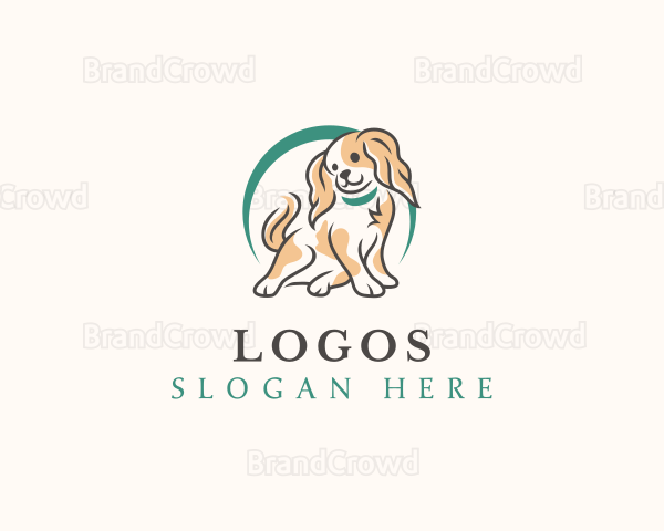 Cute Spaniel Dog Logo