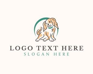 Groomer - Cute Spaniel Dog logo design