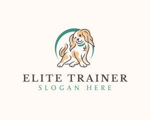 Cute Spaniel Dog logo design