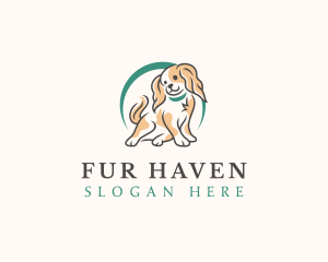 Fur - Cute Spaniel Dog logo design