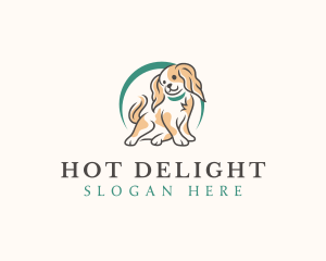 Cute Spaniel Dog logo design