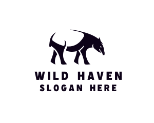 Animal Tapir Wildlife logo design