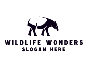 Animal Tapir Wildlife logo design