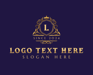 Luxe - Elegant Crown Crest logo design