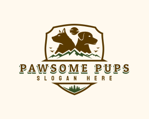 Animal Dog Mountain  logo design