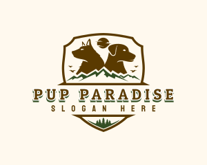 Animal Dog Mountain  logo design