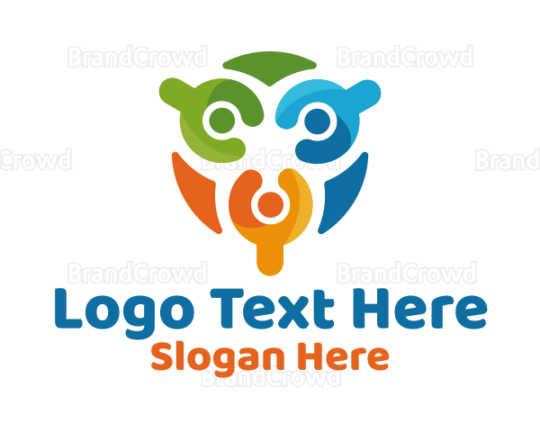 Multicolor Tech Organization Logo