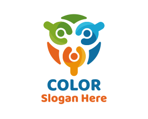 Data - Multicolor Tech Organization logo design