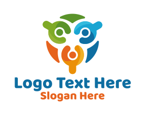 Colorful - Multicolor Tech Organization logo design