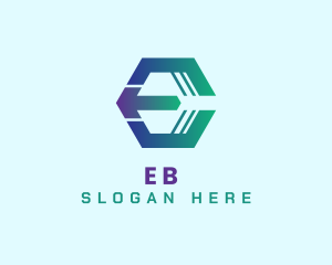 Cube App Letter E logo design