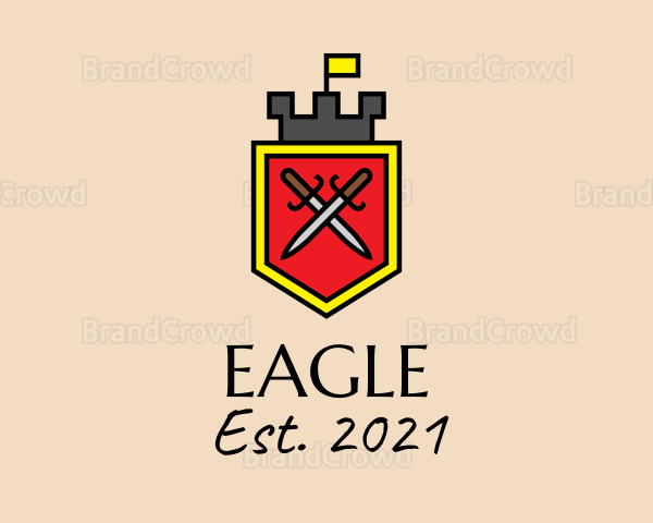 Medieval Castle Sword Logo