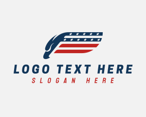 Liberal - American Eagle Flag logo design