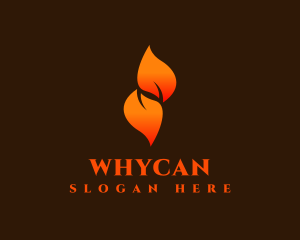 Fire Leaf Flame Logo