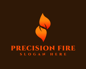 Fire Leaf Flame logo design