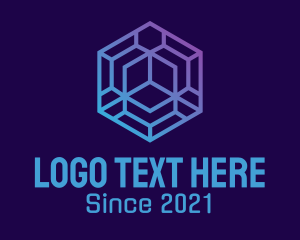 Cyberspace - Polygon Tech Startup logo design
