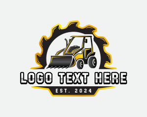 Gear - Excavator Equipment Construction logo design