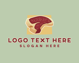 Geography - Wyoming Bison Steak logo design