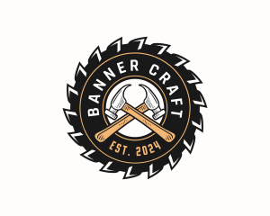 Hammer Saw Hardware logo design