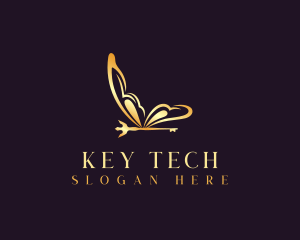 Key Butterfly Wing logo design