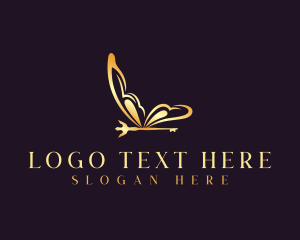 Butterfly - Key Butterfly Wing logo design