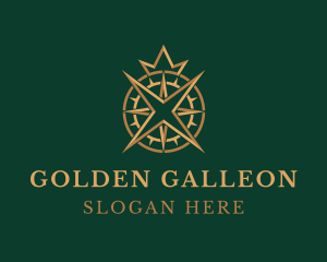 Golden Compass Crown logo design